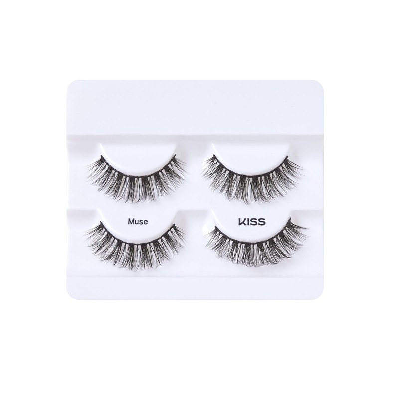 KISS Faux Mink, False Eyelashes, 'Muse', 14mm, Includes 2 Pairs