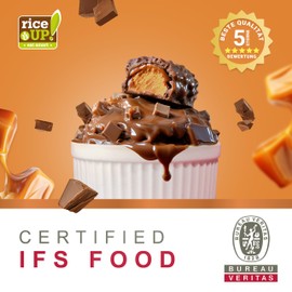 RiceUP! Protein Riegel mit Kollagen - Toffee-Caramel-Geschmack, 12 x 42g | 6000 mg Kollagen-Peptide (Typ I+III), 30% Protein, Ohne Zucker, Eiweißriegel, Fitness, Proteinriegel, High Protein, Lecker