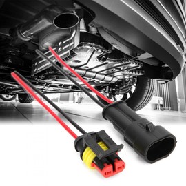Agatige Conector eléctrico para automóvil de 2 Pines, Cable eléctrico para automóvil, Conectores eléctricos Impermeables, Kit de Enchufe de Terminal de Conector de Cable eléctrico, con Cable