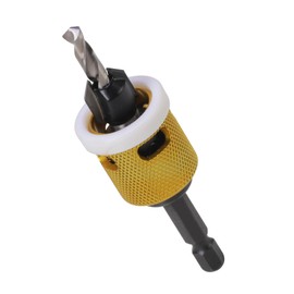 11/64"x1/2" Carbide Tipped Countersink Drill Bits with Low Friction Depth Stop, 1/4" Quick Change Hex Shank Countersink Drill with Replaceable HSS Pilot Drill Bit for Plastic, Woodworking