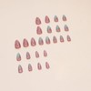 LYMCY Press on Nails Gradient Cat Eye Nails 24 Pieces