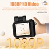 Digital Mini Thumb Camera with Flash Light, 1080P Retro with
