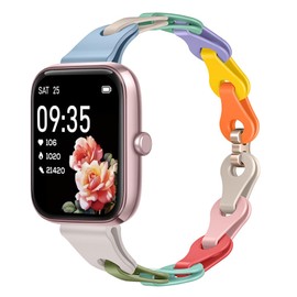 Compatible with IDW25 Smartwatch Bands,Lamshaw 22mm Elastic Silicone Hollowed Out Replacement Strap Accessories for Men & Women Compatible for Konitee IDW25 / VRPEFIT IDW25 / WNH IDW25 Smartwatch