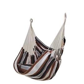 Hanging Rope Swing Chair Canvas Thickened Dormitory Hanging Chair for Outdoor Home Bedroom Yard Brown