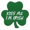 Kiss Me I'm Irish - Clover Shaped Car Magnet -