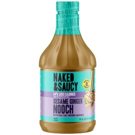Naked & Saucy Low Calorie Creamy Sesame Ginger Dressing, Gluten-Free, Soy-Free, Vegan, Paleo, 31 fl oz