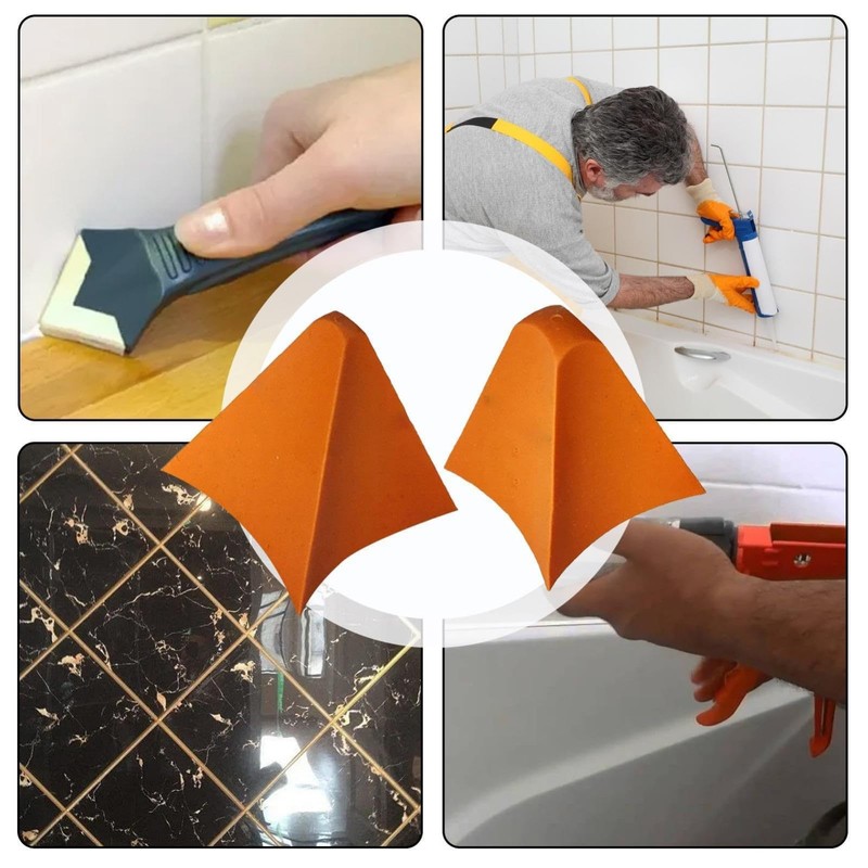 2 PCS Silicone Seam & Caulking Tool, Includes 5 functions