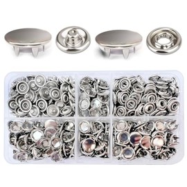 Jersey Press Studs, Metal Press Stud, Sewing Accessories Buttons for Sewing Jessey Snaps for Baby Children's Clothing Sewing (Silver)