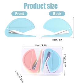 Lyreh 6pcs Plastic Envelope Opener, Macarons Package Envelope Slitter Letter Mail Opener Tool with Concealed Blade Wrapping Paper Cutter for Home Office Postal (6 Colors)