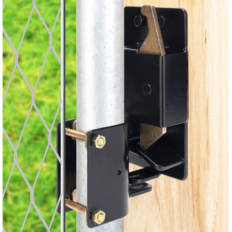 SANKINS 2 Way Heavy Duty Lockable Gate Latch, Black Anti-Sag
