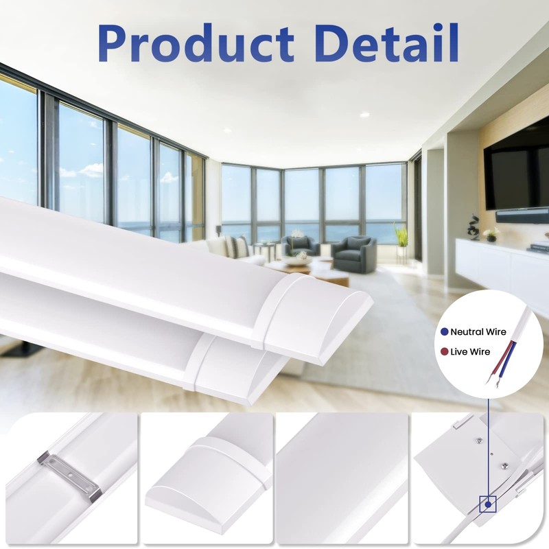 4 Pack 3FT LED Shop Lights, 30W LED Tube Light