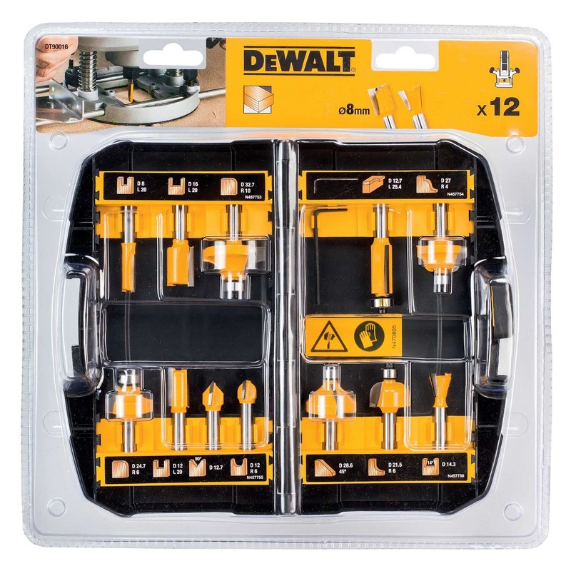 DeWalt DT90016-QZ Cutter Set, One Size, Set of 12 Pieces