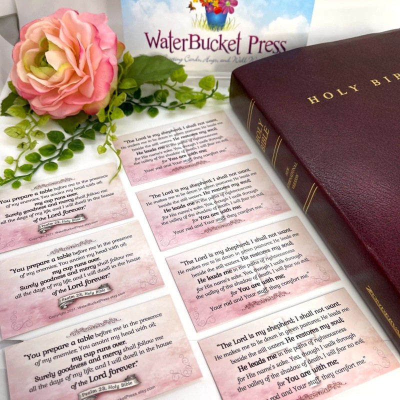 YooHooLady Pocket Scripture Cards Psalm 23, The Lord is My