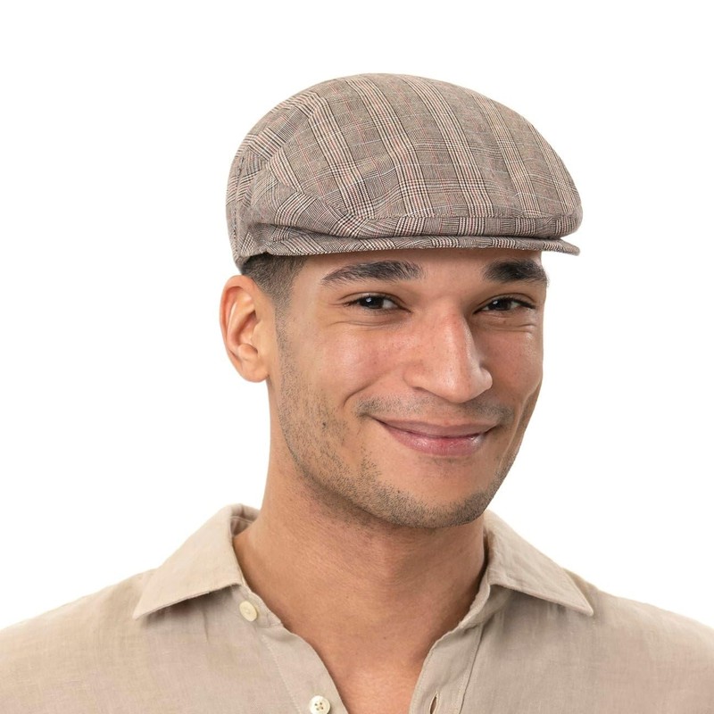 Lipodo Devron Men's Checked Flat Cap - Made in Italy