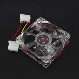 CPU Computer Cooling Case Fan Repair Part Kit, DC 12V 80mm Blue LED Light, Quiet Blowing, No Noise, Fast Heat Dissipation, For 4pin pc