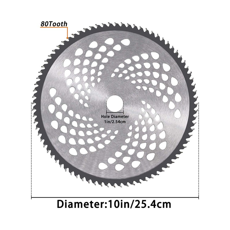 CZS 10" x 80T Carbide Tip Brush Cutter Blades Premium