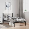 vidaXL 12 Inch Twin XL Metal Bed Frame with Headboard,