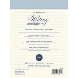 Strathmore 500 Series Lined Writing Pad 6x8 Acid Free Cotton Paper 25 Sheets