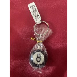 Vintage 8 Ball Keychain Key Ring Pool Game Hobbies