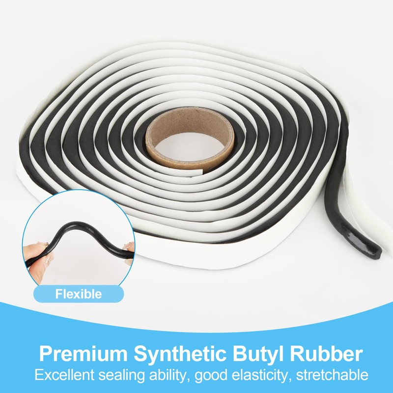 ZOLLEFY Butyl Sealing Tape 13 Feet 2-Pack - Ideal for