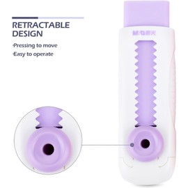 2Pcs Retractable Slide Erasers Bulk Cute Pencil Erasers Drawing Eraser Aesthetic Erasers Push Pull Eraser Back School Supplies for Office Small in Size Correction Products（Random Color）