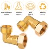 Pack of 2 Brass Movable Screw Connections, 1 Inch Brass