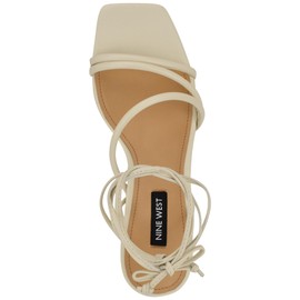 Nine West Women's Hendy Heeled Sandal, Cream 150, 8