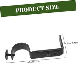 TEHAUX 2pcs Curtain Installation Code Set Curtain Rod Bracket Attachment Bracket for Curtain Rod Mount Curtain Rods Brackets Rods for Curtains Drapery Rods Curtain Bracket Holder Metal