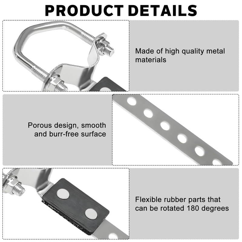 2 Pcs Heavy Duty Exhaust Hangers, Flexible Swivel Muffler Hanger