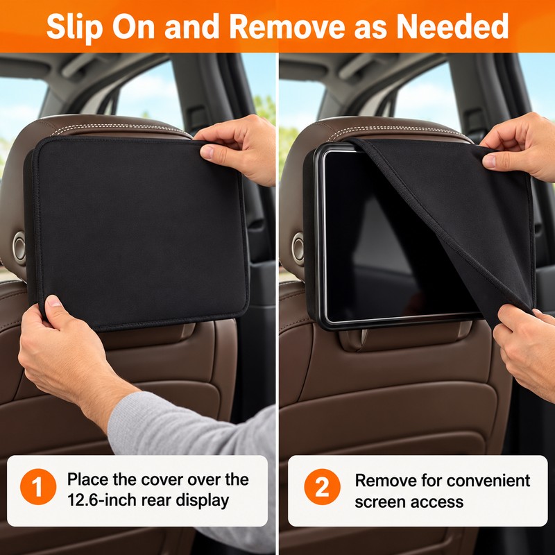 12.6-Inch Rear Entertainment Screen Protectors for SUVs – 2-Piece Protective