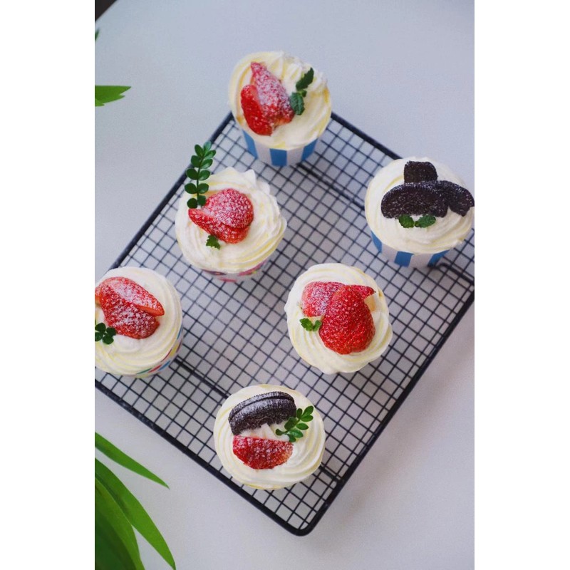 Bertacy Vasos desechables de calidad para magdalenas (100 unidades)