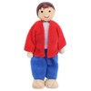 Family Doll Figures Pine Miniature People Toy Set Ornament Educational
