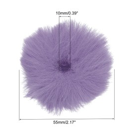QUARKZMAN Pack of 6 Fur Microphone Wind Protection 10 mm x 55 mm Mini Microphone Cover Wind Protection for Indoor and Outdoor Microphone with Lavalier Microphones Purple