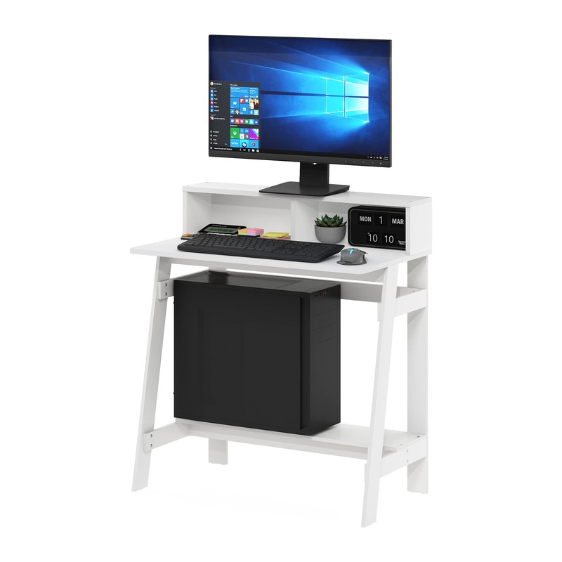 Furinno Simplistic A Frame Computer Desk, Regular, White