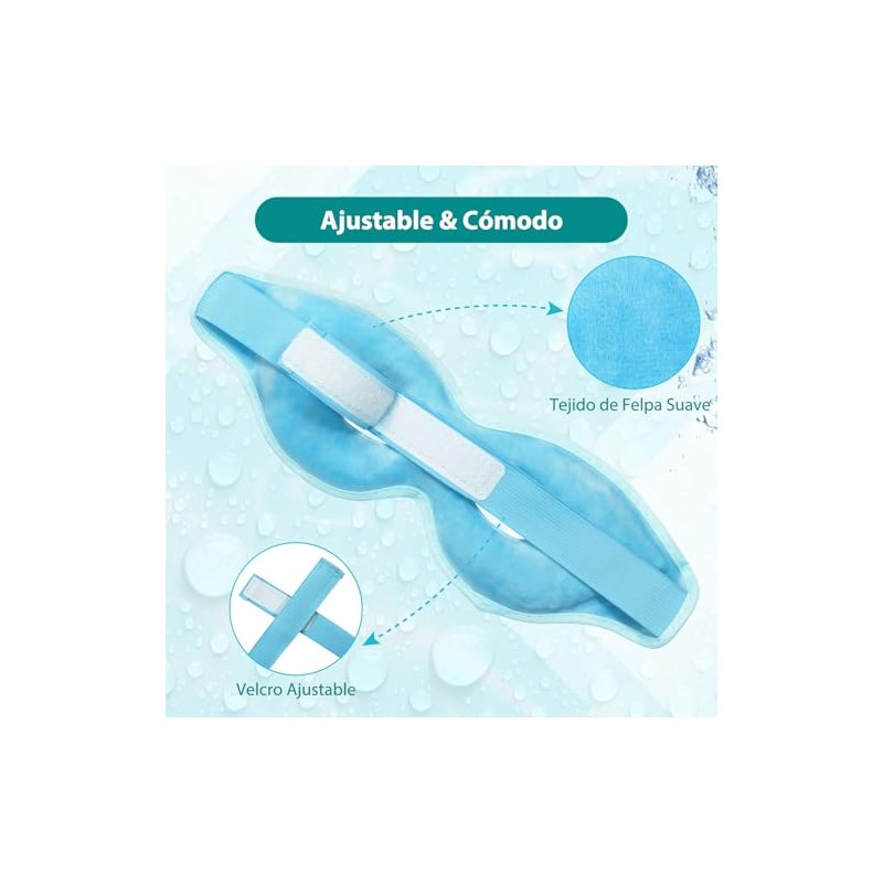2 Antifaces de Gel para Ojos Frío y Caliente para