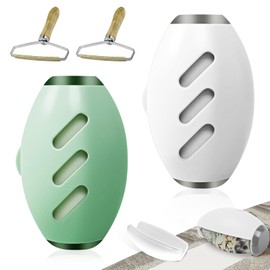 GZqiancang 2 Stück Wiederverwendbare Fusselrolle, Waschbarer Lint Roller mit 2 Stück Tragbarer Fusselentferner für Kleidung, Sofas, Bettlaken, Tierhaare