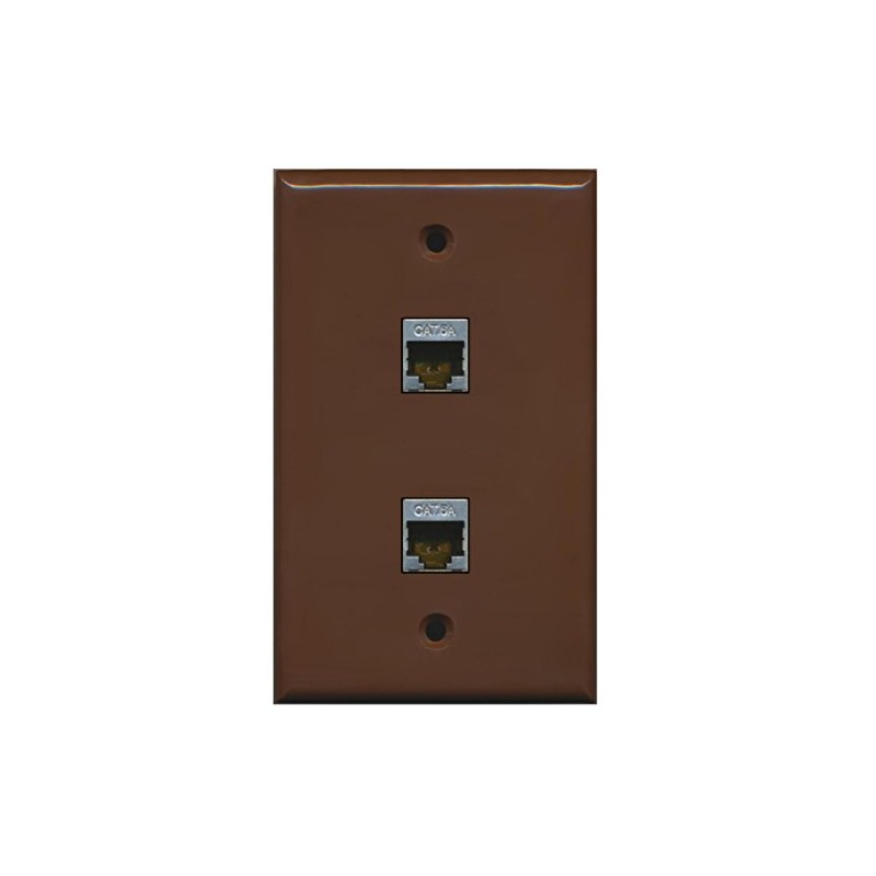 RiteAV CAT 6A Shielded 2 Port Wall Plate Single Gang