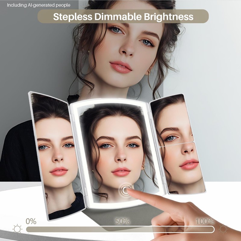 Makeup Mirror,Vanity Mirror with Lights,2X/5X,White