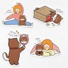 Pinkfoot Deco sticker design character decorating stickers / 데코 스티커 디자인 케릭터 꾸미기 스티커