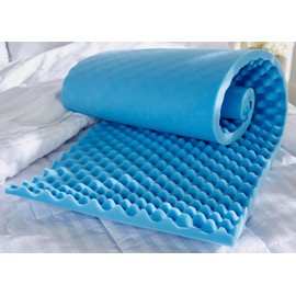 McKesson Foam Mattress Overlay Topper - Blue - Pressure Relief 72 L x 20 W x 2 H Inch