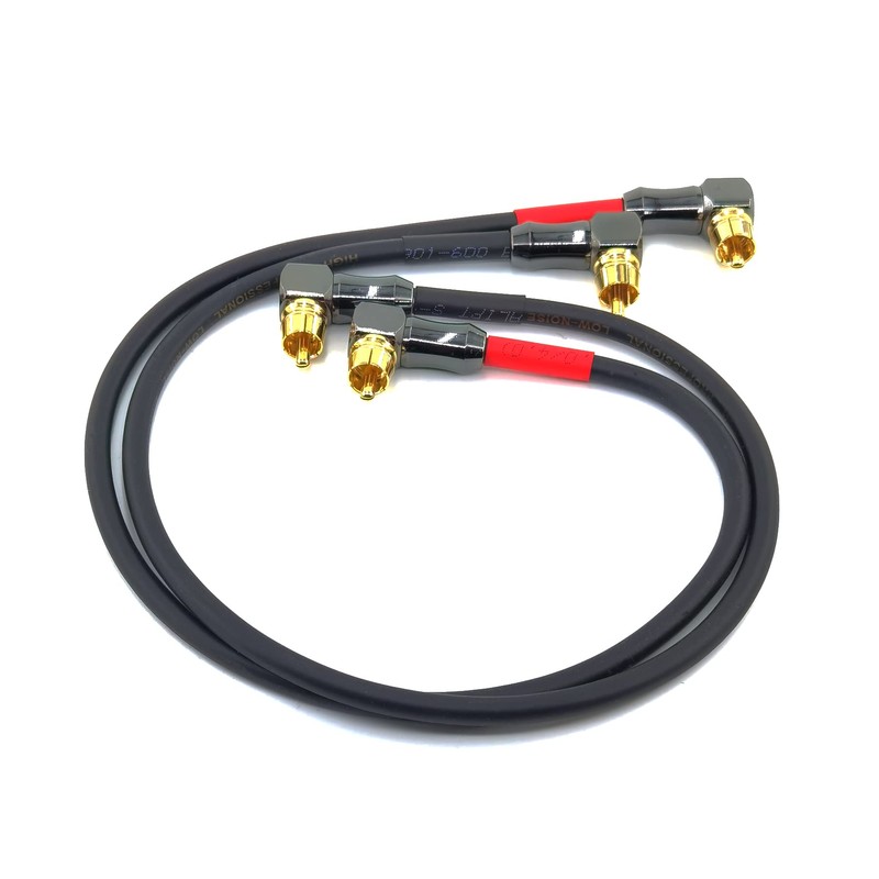 WJSTN-061 Right Angle RCA to Right Angle RCA Cable Male-to-Male