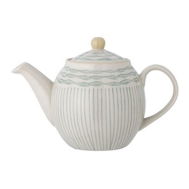 Bloomingville Maple 82058612 Teapot Stoneware in Blue with a Volume of 0.9 L Dimensions: 14 x 16 cm