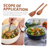 SHOWERORO 1 Set Wooden Salad Servers Spatula Fork Mixing Spoon