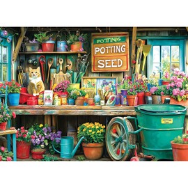 PuzzOne Puzzles for Adults 1000 Pieces, Garden Potting Station - Garden Shed Jigsaw Puzzle for Family Fun Decoration, Gifts, Party Game, Finished Size 27.5" x 19.7"
