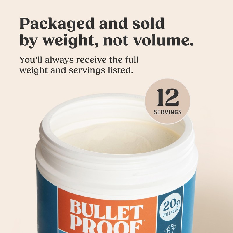 Bulletproof Vanilla Collagen Peptides Powder with MCT Oil, 14.3 Ounces,