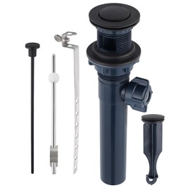 Hygie Rinse Bathroom Sink Drain with Lift Rod, Pop Up Sink Drain with Overflow, Oil Rubbed Bronze Drain Stopper for Vessel Sink, Assembly for Bathroom Faucet