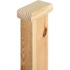 Cambridge Clear Pine Flat Newel Cap 102x50x27mm, Half Stair Newel