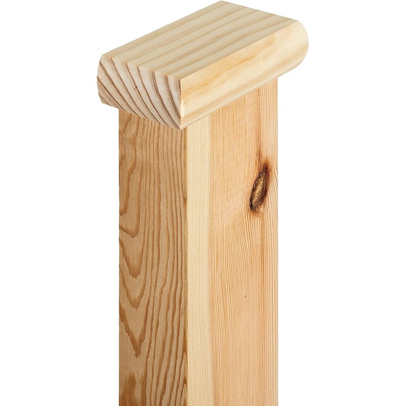 Cambridge Clear Pine Flat Newel Cap 102x50x27mm, Half Stair Newel