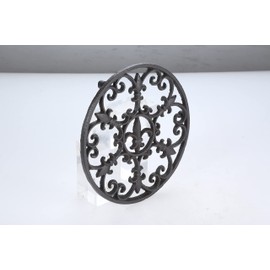 Hot Trivet Large Heat Resistant Pot Bed Iron Bottle Cookware Tetsubin Rest Antique Style Cast Iron 7.3 inches (18.5 cm)