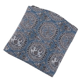 Shosoin Kyoto Prayer Beads Bag with Zipper Pouch Case with Outer Box for Men, navy